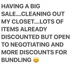 Closet Clear Out Sale - Bundle Discounts Available